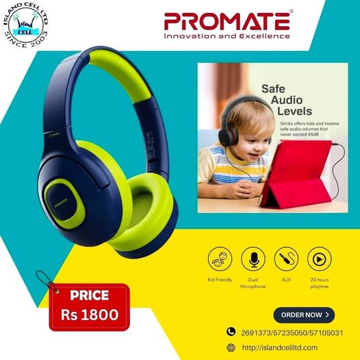 PROMATE HI-DEFINITION SAFE AUDIO WIRELESS HEADPHONE